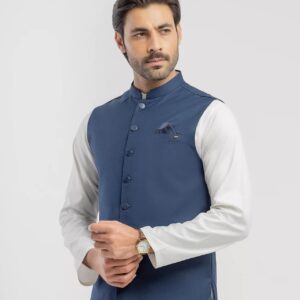 Men's Navy Blue Waist Coat